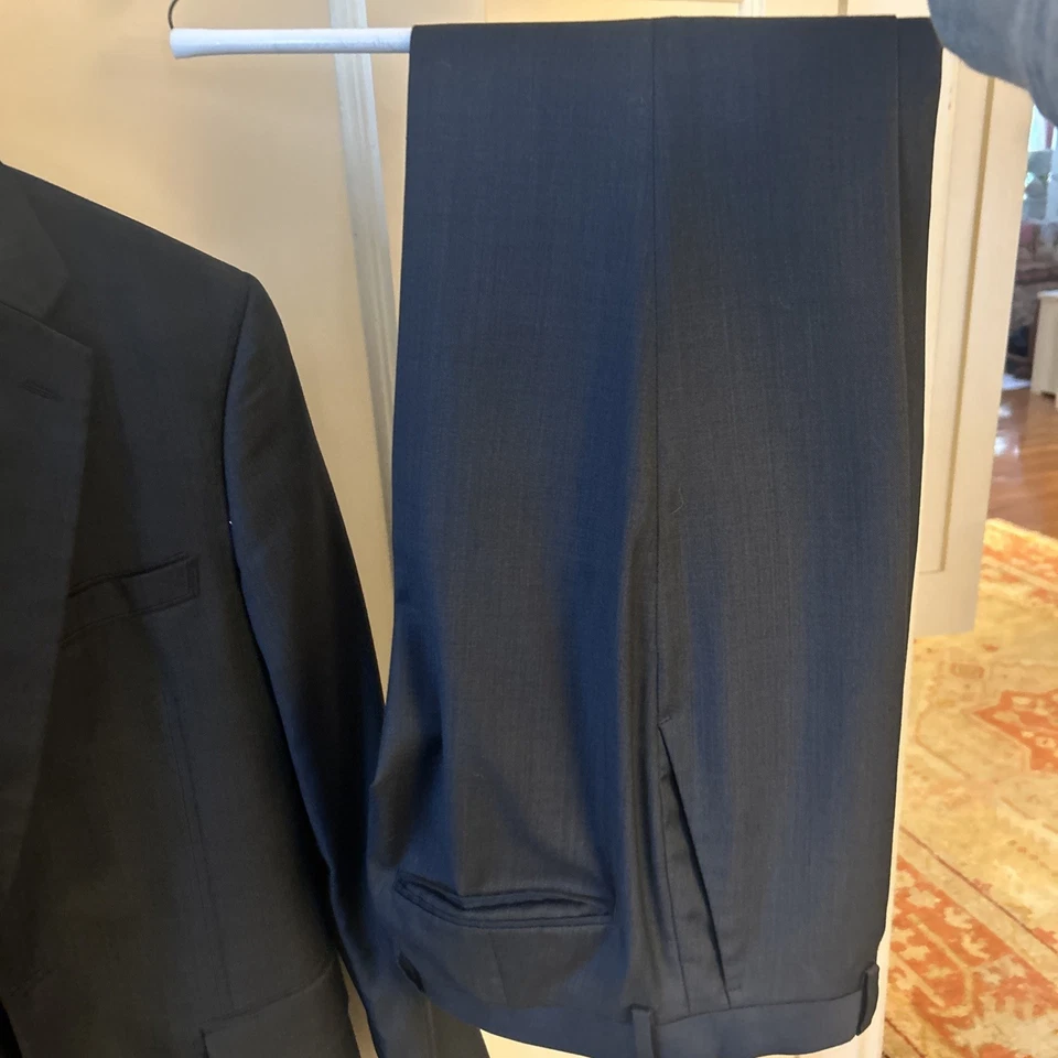 Traje J Crew Thompson para hombre azul marino Blazer 36R, pantalones azul marino 30x32 Foto 2 de 4