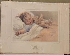 BESSIE PEASE GUTMANN LITHOGRAPH HAPPY DREAMS 18 X 24 VINTAGE IN ORIG PACKAGING 