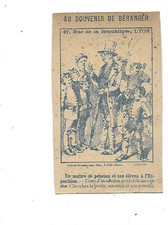 Chromo ancien pub image énigme JEU DEVINETTE où est la poule ?   H. 11 cms Lyon