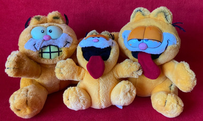  3 x Garfield Stofftier Plüschtier Guter Zustand  1978 1981 Dakin Paws (7) 