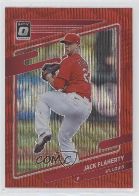 2021 Panini Donruss Optic Red Wave Prizm Jack Flaherty #162 1c7