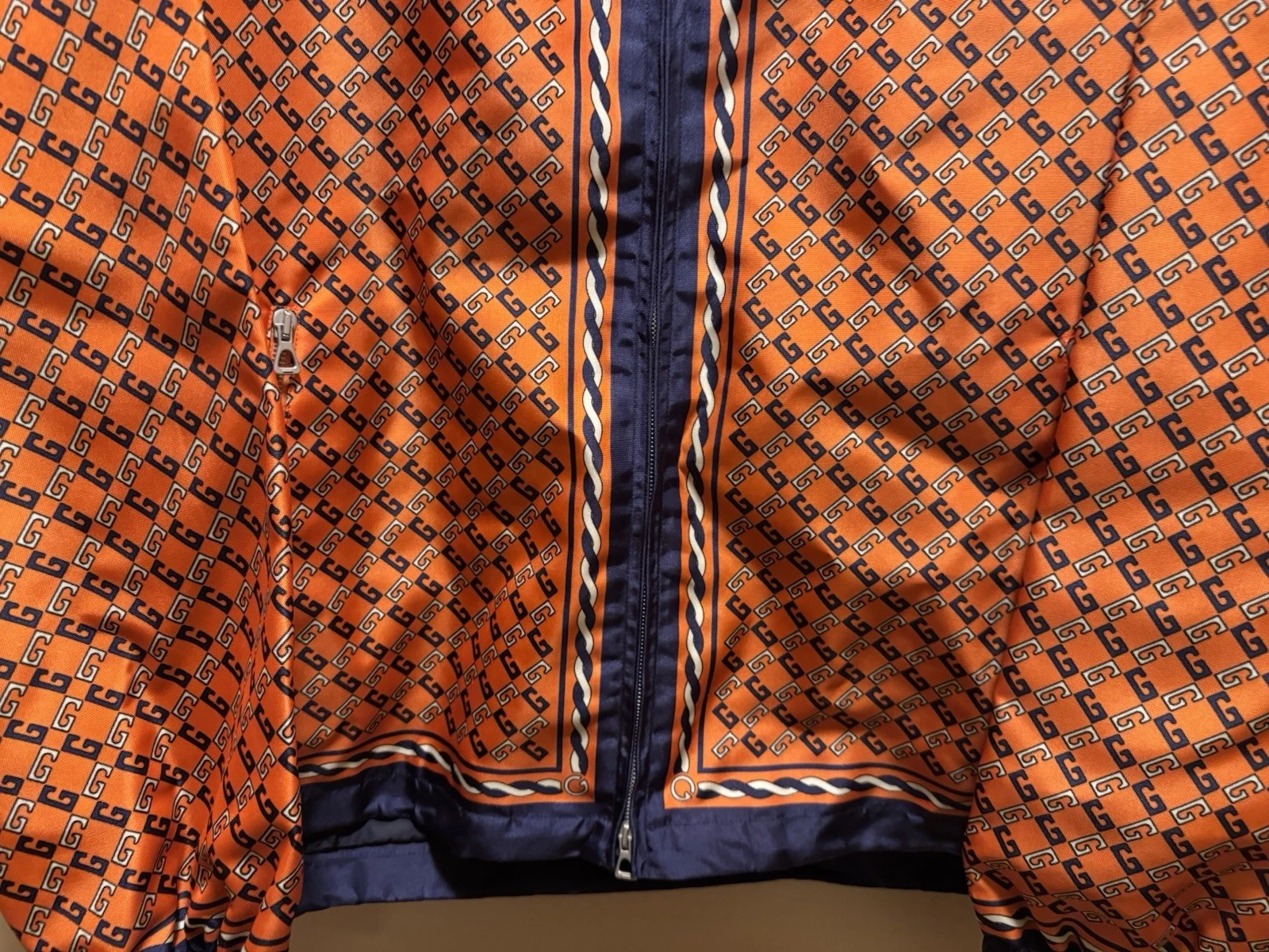 Giacca a vento nuova autentica con logo Gucci GG taglia 54 US XL