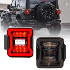 Smoked Led Tail Lights Rear Turn Signal Lamps For 2007-2018 Jeep Wrangler Jk Smoked Led Tail Lights Rear Turn Signal Lamps For 2007-2018 Jeep Wrangler Jk