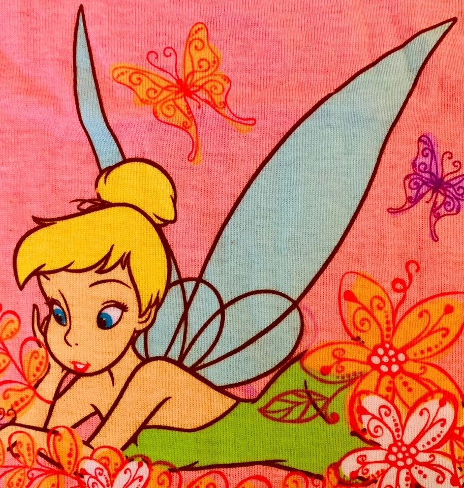 Disney Store Tinker Bell Pajama Set PJS 100% Cotton Cami & Lg Pants Size 4 NWT - Image 3 of 4