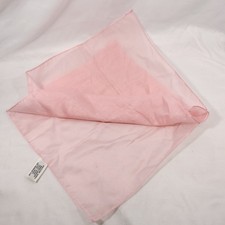 Vintage Pink Scarf; Sheer Rayon Nylon Blend, Square Neck Kerchief, Made in Japan