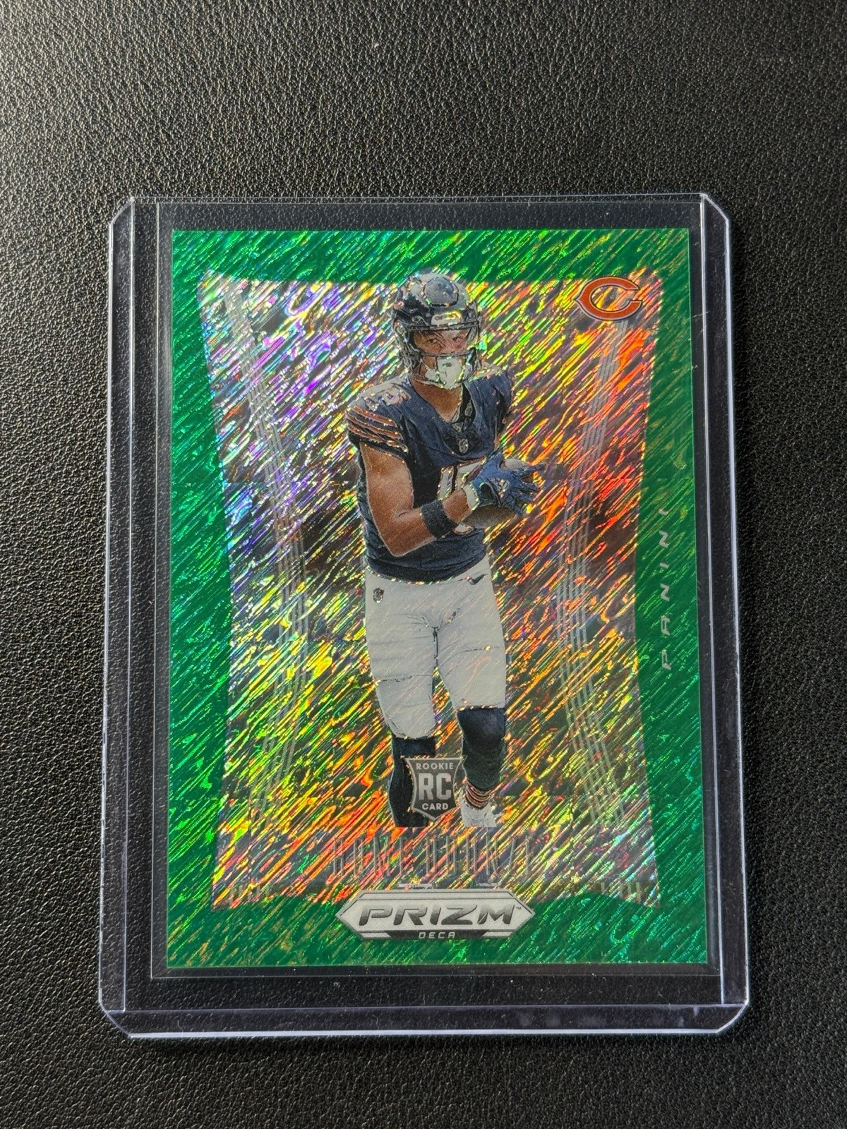 ROME ODUNZE 2024 PANINI PRIZM DECA #53 GREEN SHIMMER FOTL ROOKIE RC BEARS 09/12