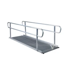 Titan Ramps 9' 6” Wheelchair Entry Ramp with Handrails – 850 lb.