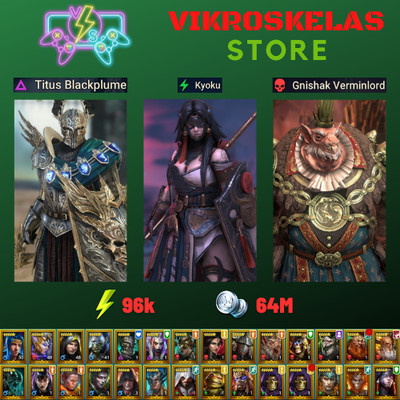 Raid Shadow Legends | Starter acc with Titus : 96k energy / 29 Legendary heroes