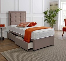 Image of *NEW* Single Divan Bed 2FT6/3FT With Mattress & Headboard & Drawer Adults & kids