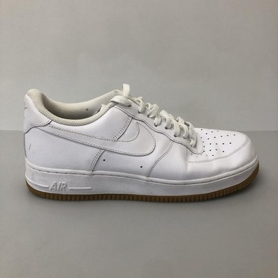 Nike Air Force 1 Low Shoes Mens Size 11 White Gum Sole Sneakers DJ2739-100 Logo