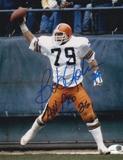 BOB GOLIC CLEVELAND BROWNS  ALL PRO 85, 86  JSA AUTHENTICATED ACTION SIGNED 8x10