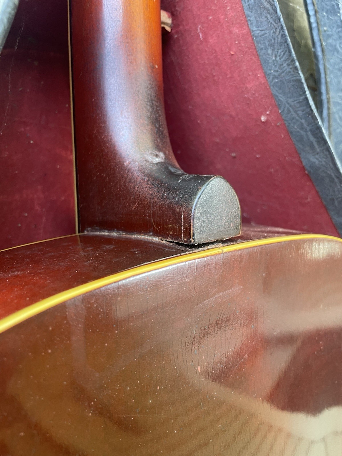 Vintage 1950s Kay Archtop Guitar original Case U.S. Army Label Needs Neck Reset