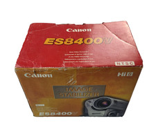 Canon ES8400V Hi8 8mm Video Camcorder 22x Zoom Lot With Cords Battery Box