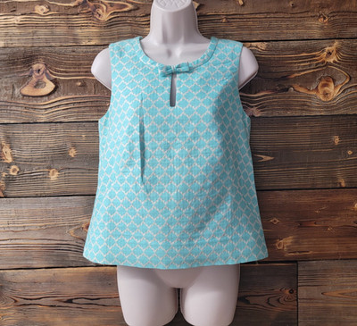 Jane Summers For Belk Nancy Mint Geometric Top Size 6 
