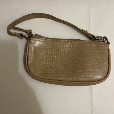 Francesca s Beige Hand Bag Faux Snake Skin Leather New With Tags