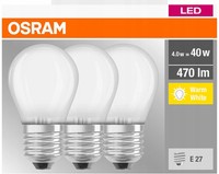 3Er Pack Osram Led Lampe Base Classic P 4W Warmweiss E27 4058075113022 Wie 40W