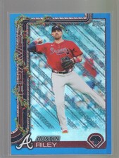 2025 Topps Holiday - Austin Riley #H86 Blue Metallic Glitter SP - Braves
