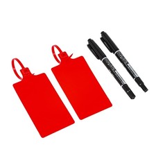 100 PCS Plastic Hanging Tags, Waterproof, Writable, Zip Tie Seals, 2 Markers