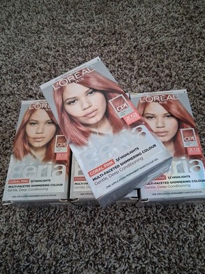 L'Oréal Feria Hair Dye CP1 Coral Pink - 4 Pack - New