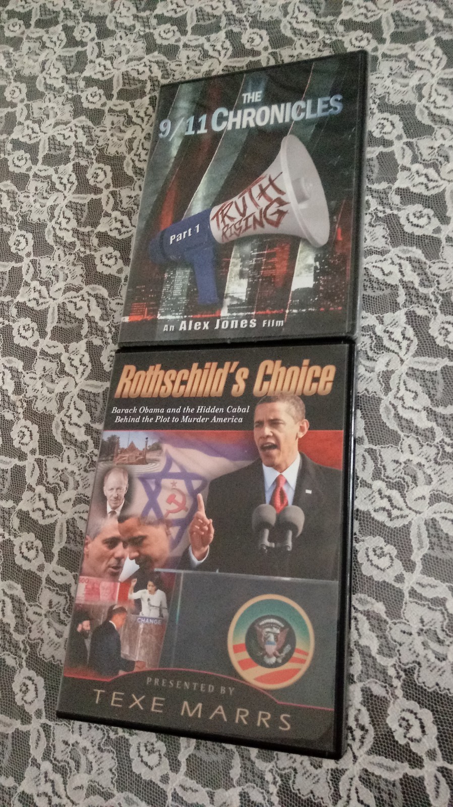 LOT of 2 DVD's 9/11 Chronicles Alex Jones SEALED Rothschild's Choice Texe Marrs