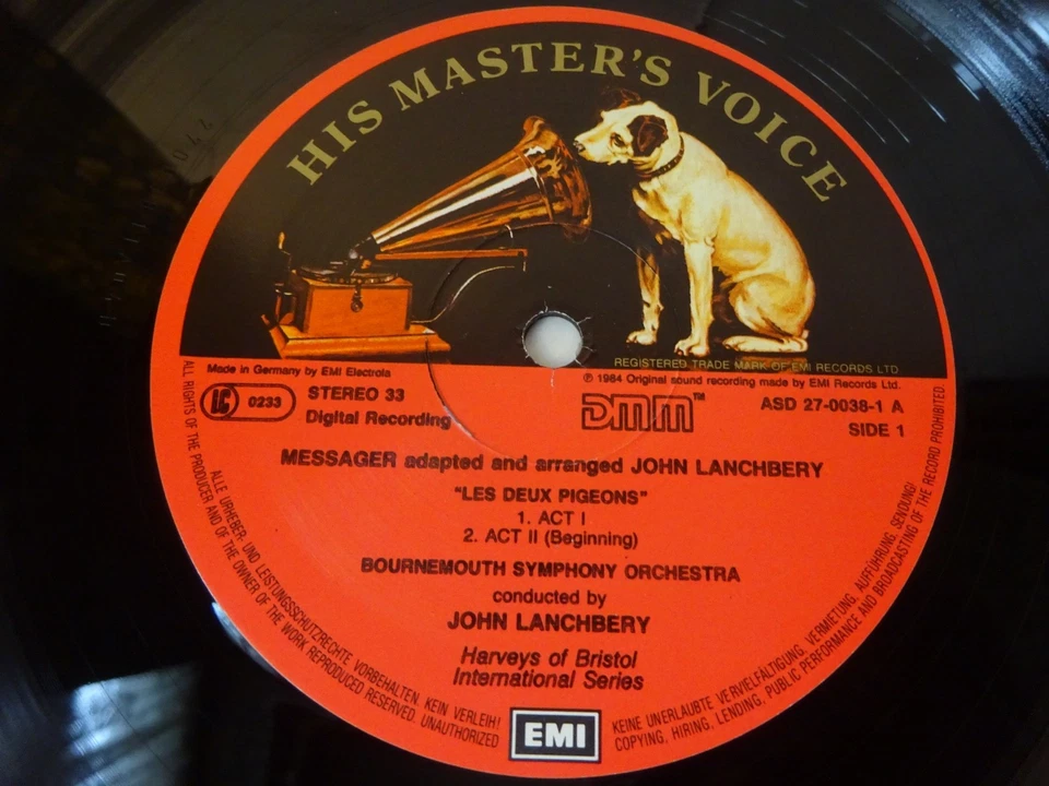 NM MESSAGER - THE TWO PIGEONS LP, Bournemouth S/O, Lanchbery, EMI ASD 2700381 - Image 3 of 4