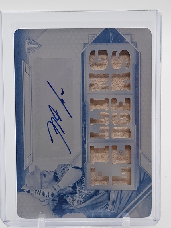 NOLAN ARENADO 2021 TOPPS TRIPLE THREADS BAT RELIC AUTO CYAN PLATE 1/1 SSP Q5944