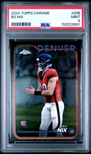 2024 TOPPS CHROME #206 BO NIX ROOKIE RC PSA 9