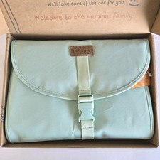 Munimu Portable Baby Diaper Changing Pad Travel 5 Pockets Green And Flowers