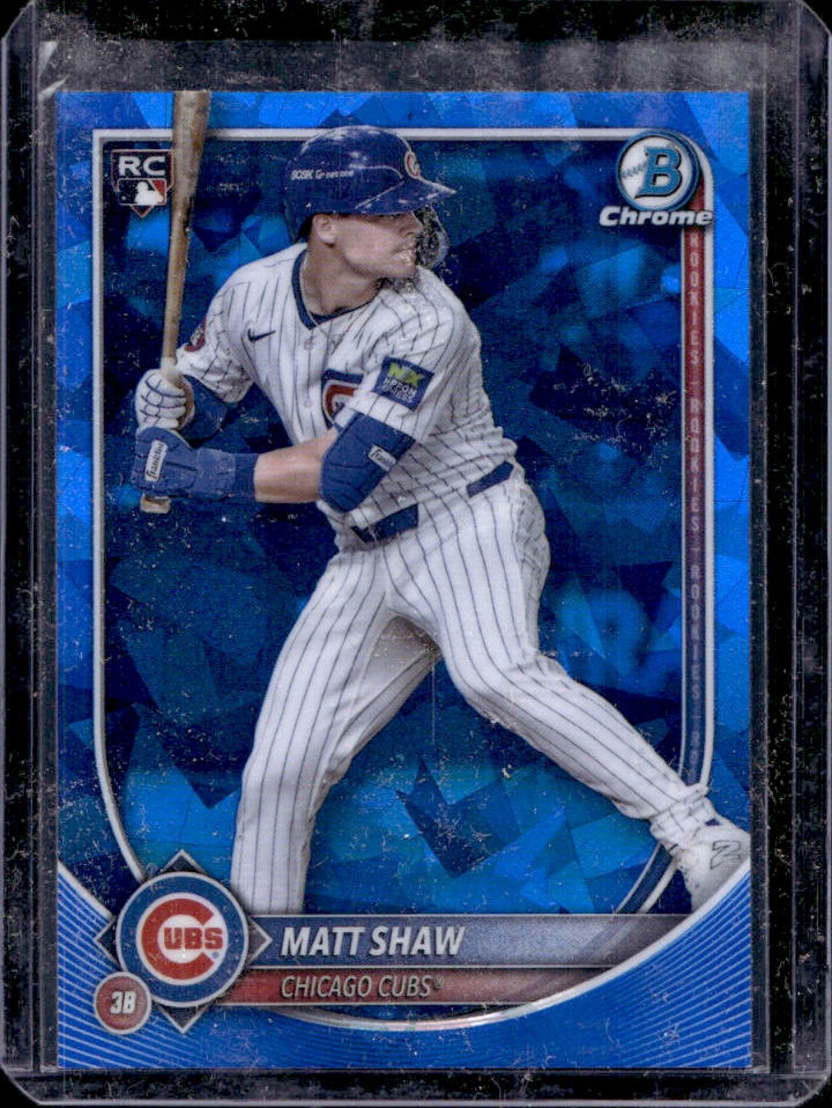 2025 Bowman Chrome Sapphire Matt Shaw RC Rookie #46 Cubs