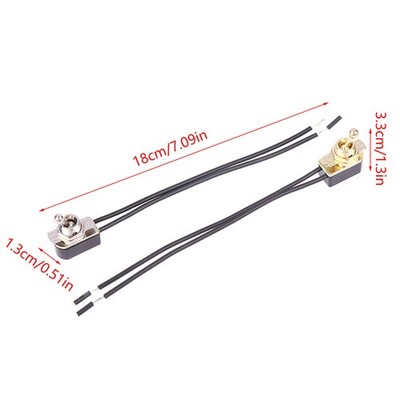 AC 250V 3A On/Off Prewired Standard Toggle Switch With Cable Contacts Switch