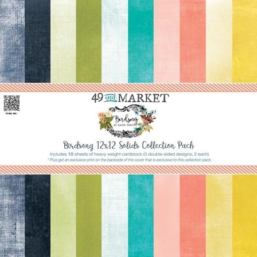 49 and Market Birdsong 12""x12"" Solids Collection Pack