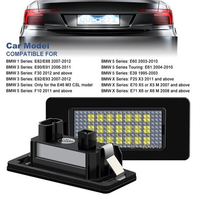 2x LED Kennzeichenbeleuchtung Canbus Für BMW 3er 5er E39 E60 E61 E90 E91 E92 E93