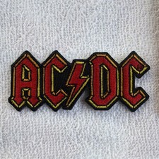 AC/DC Official Licensed Logo Embroidered Patch Red Yellow Black Original 2000