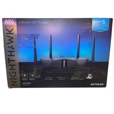 NETGEAR Nighthawk AX6 AX5400 WiFi 6 Router RAX50 w/ Box, Adapter  Cable