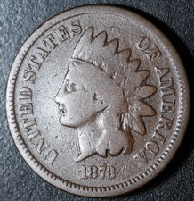 1873 INDIAN HEAD CENT - VG VERY GOOD - With CLOSED 3 *RARE*