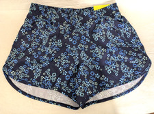 Girls Running Shorts Dark Blue XL 14 Moisture Wicking
