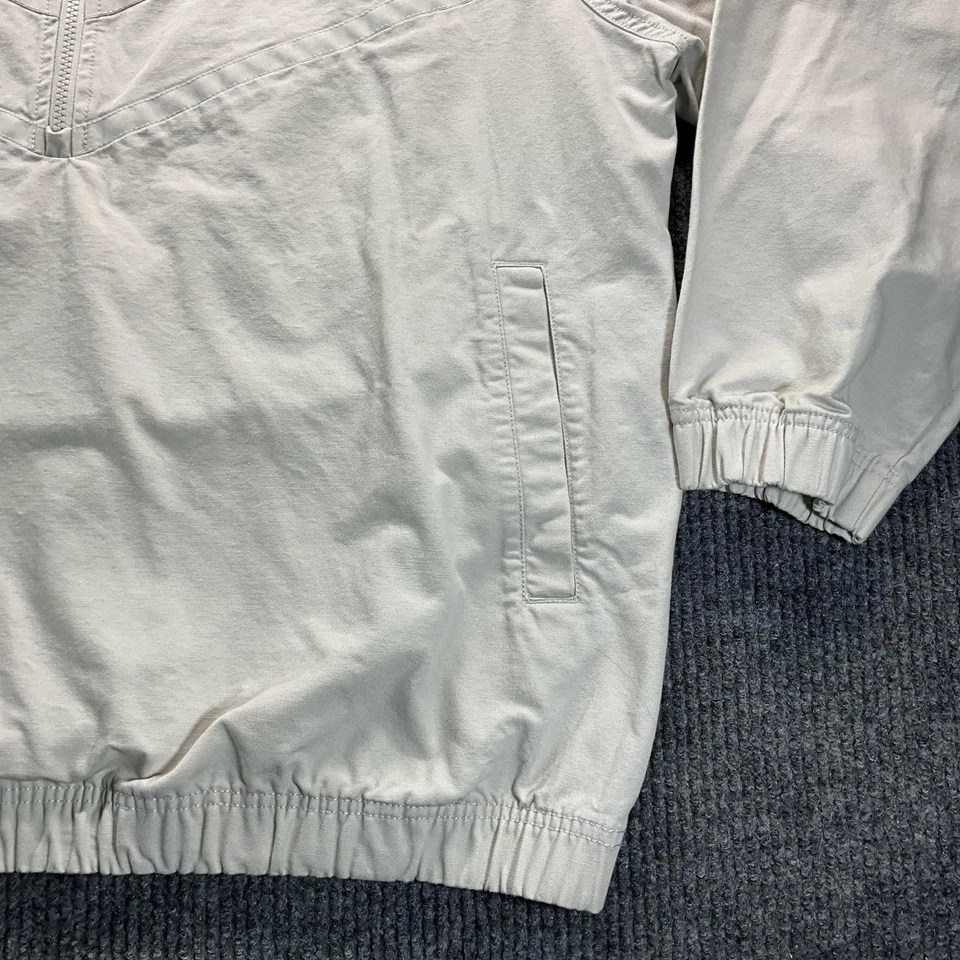 Chaqueta Nike Para Hombre Grande Beige Cuarto Cremallera Pullover 100% Algodón DX0696-072 Foto 2 de 4