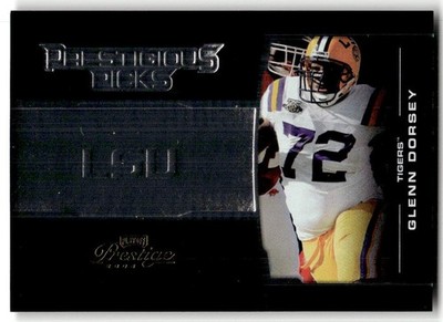 2008 Playoff Prestige Glenn Dorsey Prestigious Picks Black #/500 #PPI-17