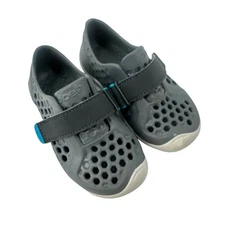 PLAE Water Shoes Sandals Gray Adjustable Strap Kids Size 8