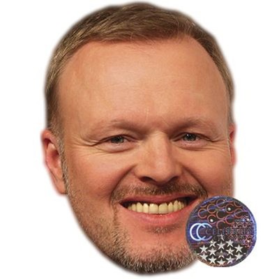 Stefan Raab Celebrity Mask, Flat Card Face, Fancy Dress Mask