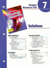 Holt Science Spectrum Chptr. 7 : Solutions