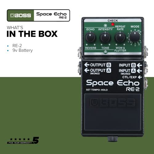 BOSS RE-2 Space Echo Guitar Effects Pedal N2 - Picture 6 of 7