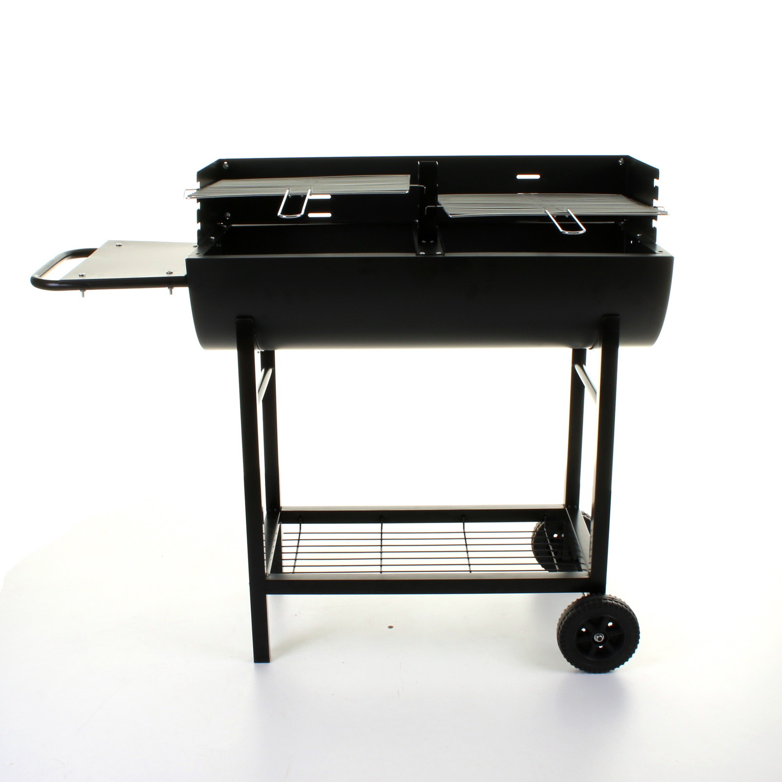 Large Half Barrel BBQ Barbecue Steel Charcoal BBQ Grill Outdoor Patio