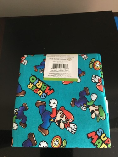 BRANDNEU NINTENDO SUPER MARIO & LUIGI TOSS STOFF FAT QUARTER 18" X21" - Bild 4 von 6