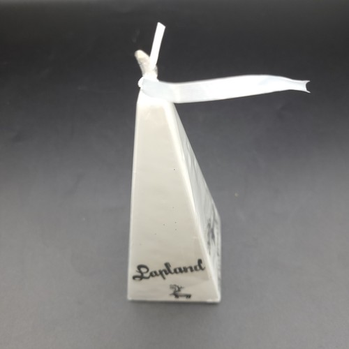 Finland Reindeer Candle Handmade White Pyramid  5.5" 20 Hrs Burn New in Package - Picture 6 of 7