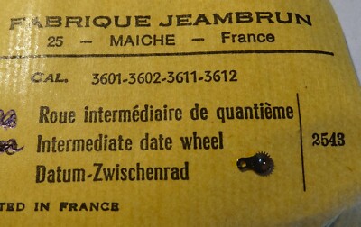 Vis De Verrou Pour Mouvement Horloger Calibre 3611/3612 - Pièce Neuve France Ebauche