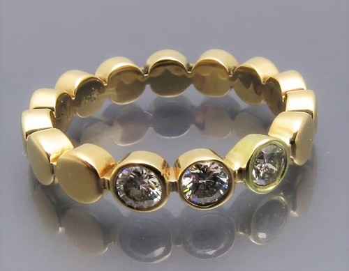 DESIGN PNEUMATICO - ANELLO LUCIDO CHICKER - ORO 585 - Foto 4 di 6