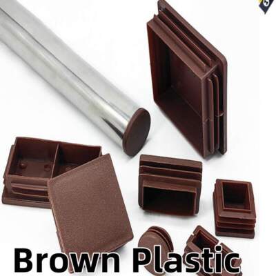 Plastic Inserts Tube End Caps Brown Blanking Plugs Pipe Bungs Covers Section Box