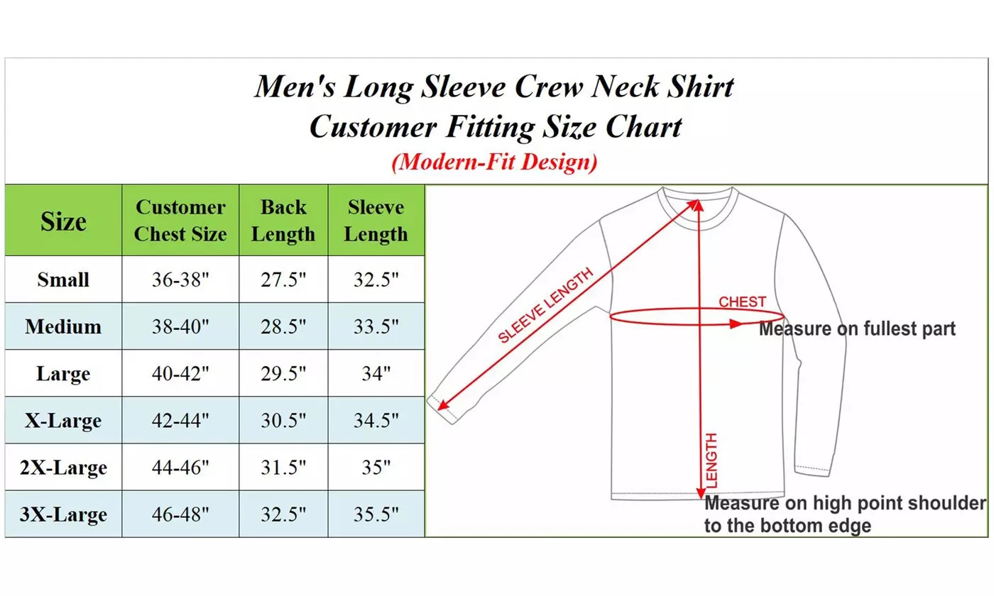 Men's Cotton Blend Heavyweight Long Sleeve Crew Neck Shirt ( Sizes, S-3XL ) NWT image 3