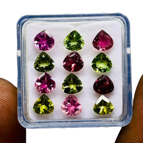 VVS 12 Pcs Natural Tourmaline 5mm Pear Cut Loose Untreated Gemstones 4.77 Cts - Picture 8 of 8